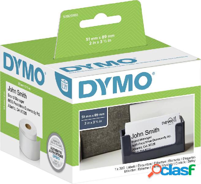 DYMO S0929100 Rotolo di etichette 89 x 51 mm Carta Bianco