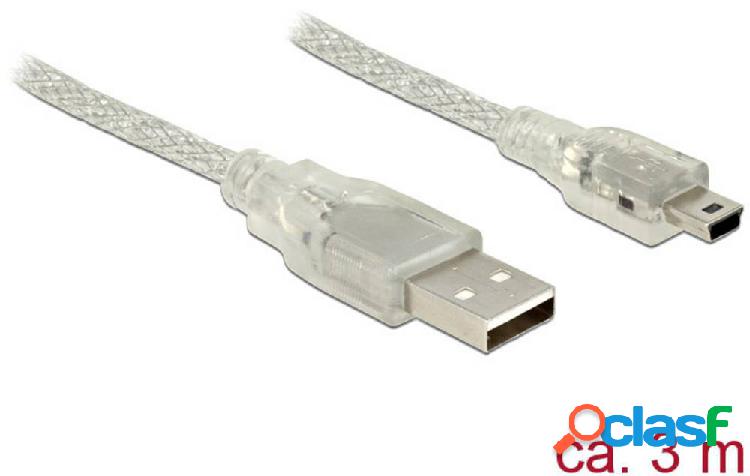 Delock Cavo USB USB 2.0 Spina USB-A, Spina USB-Mini-B 3.00 m