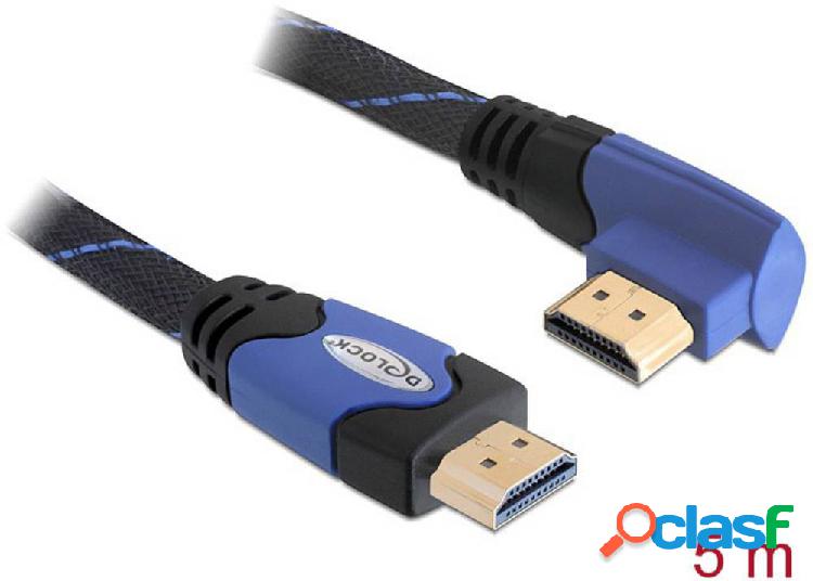 Delock HDMI Cavo Spina HDMI-A, Spina HDMI-A 5.00 m Nero