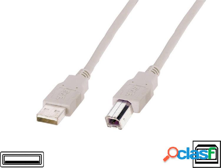 Digitus Cavo USB USB 2.0 Spina USB-A, Spina USB-B 1.80 m