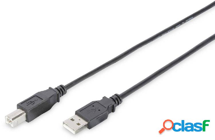 Digitus Cavo USB USB 2.0 Spina USB-A, Spina USB-B 5.00 m