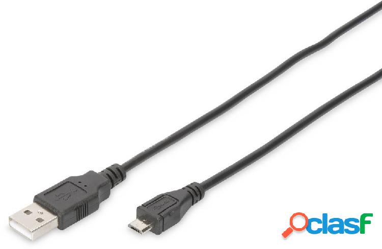 Digitus Cavo USB USB 2.0 Spina USB-A, Spina USB-Micro-B 1.80
