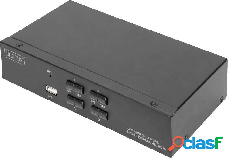 Digitus DS-12880 4+1 Porte Switch KVM HDMI Telecomando,