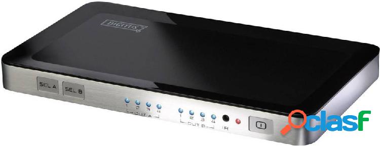 Digitus DS-48300 4 Porte Switch Matrix HDMI Con telecomando