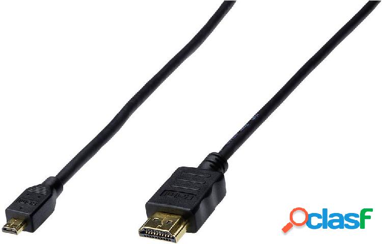 Digitus HDMI Cavo Spina HDMI-A, Spina HDMI Micro-D 2.00 m