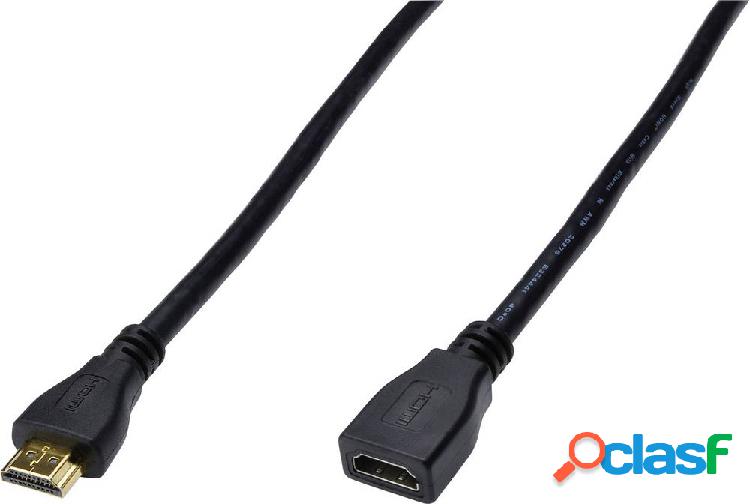 Digitus HDMI Prolunga Spina HDMI-A, Presa HDMI-A 2.00 m Nero