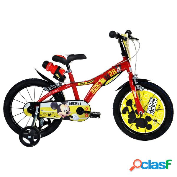 Dino Bikes Bicicletta per Bambini Mickey Mouse Rossa 16"