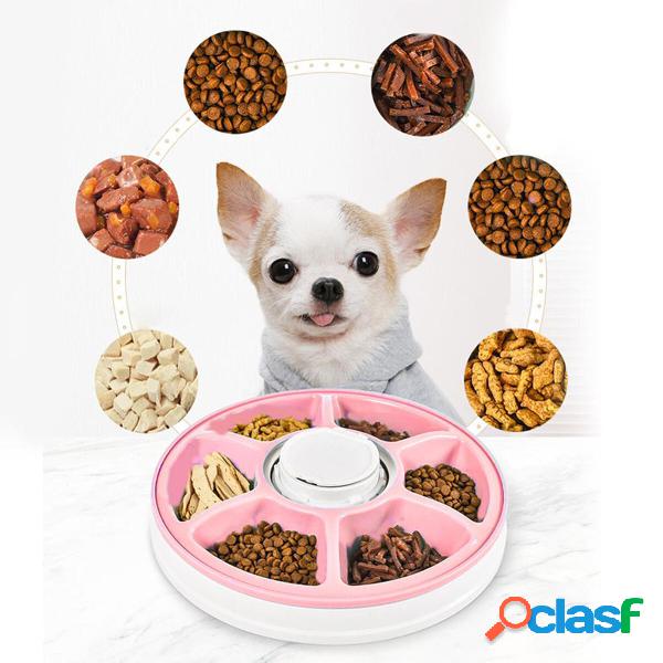 Dispenser automatico per mangiatoia per cani e gatti 5 pasti