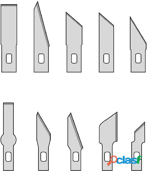 Donau Lame di ricambio, 10 pezzi MS10 adatte per coltello