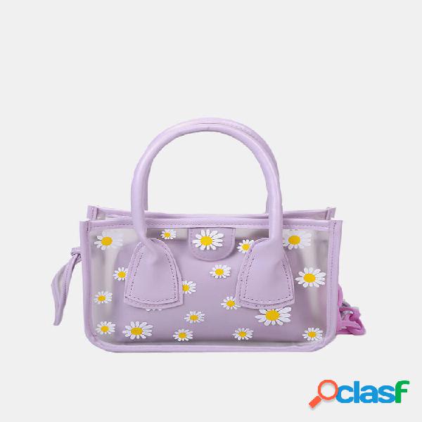Donna 2PCS Tas Selempang Motif Bunga Daisy Bahan Pvc