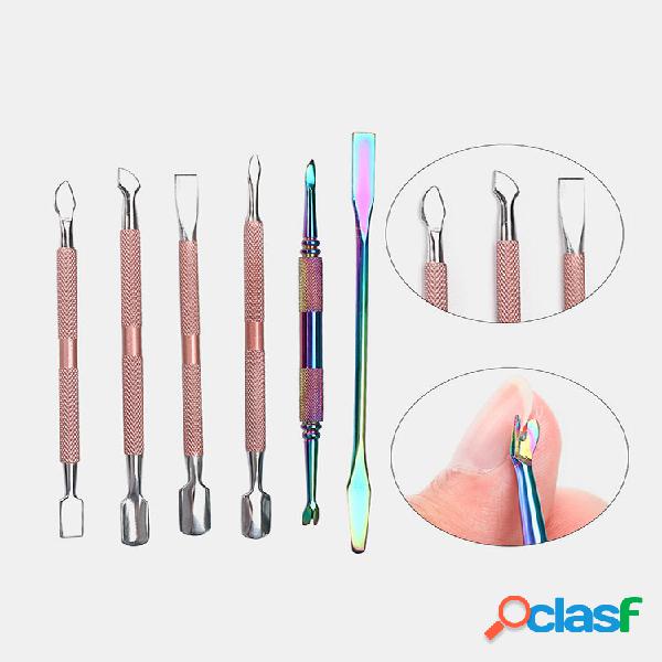 Double Head Chiodo Art Strumenti Rose Gold Colorful Steel