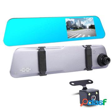 Dual Lens Wide-Angle Full HD Mirror Dash Cam & HD Rear