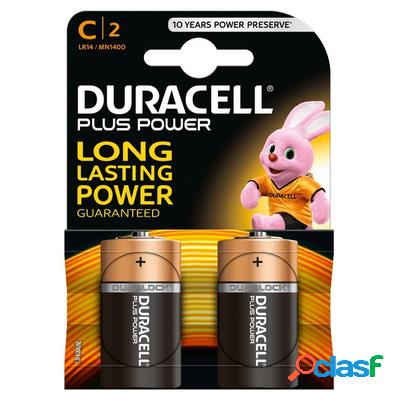 Duracell Plus Power 2 Batterie mezzatorcia C 1,5V Alcaline
