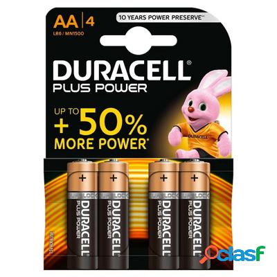 Duracell Plus Power 4 Batterie stilo AA 1,5V Alcaline