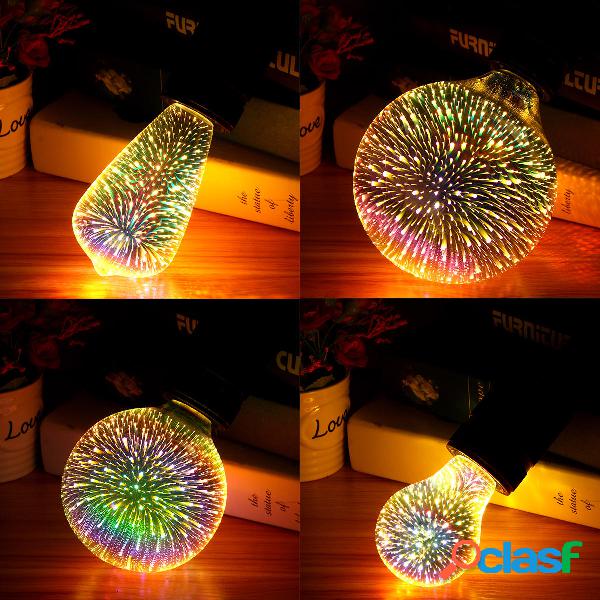 E27 6W Colorful 3D Christmas Holiday LED Firework Light