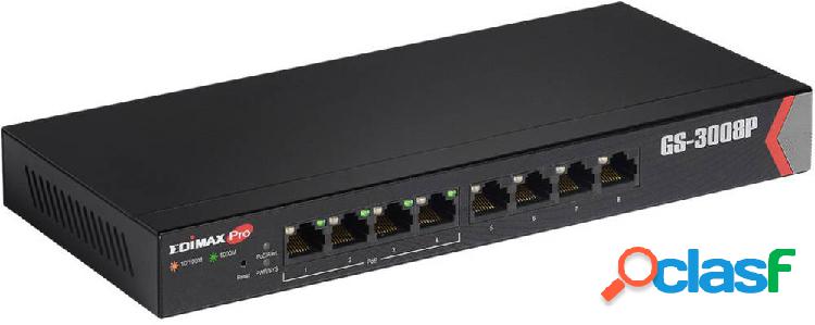 EDIMAX Pro GS-3008P Switch di rete 8 Porte Funzione PoE