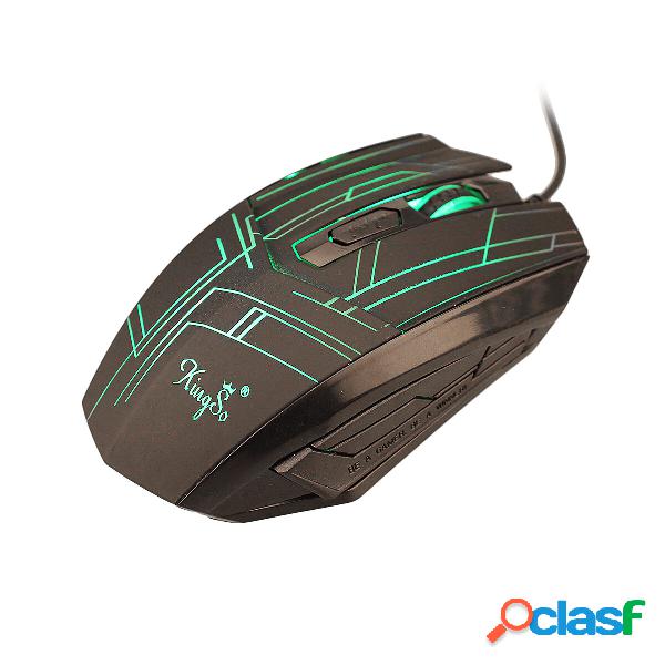 ELEGIANT T5 Mouse da gioco con cavo 2400 DPI LED Mouse