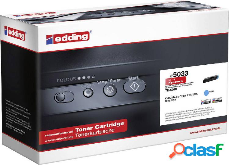 Edding Toner sostituisce Kyocera TK-590C Compatibile Ciano