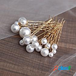 Elegante Nuziale Perle finte / Lega Copricapo con Perle di