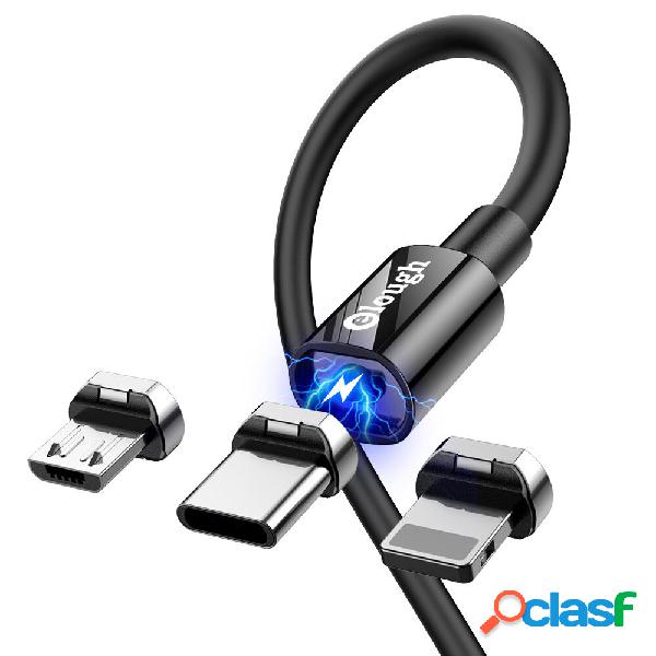 Elough Magnetic USB-C/Apple Port/Micro USB Plug a USB-A Cavo