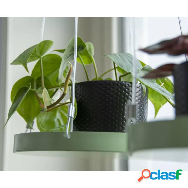Esschert Design Vassoio Sospeso per Piante Rotondo Verde L