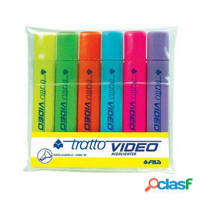 Evidenziatore Tratto Video conf. 6 pz. colori assortiti