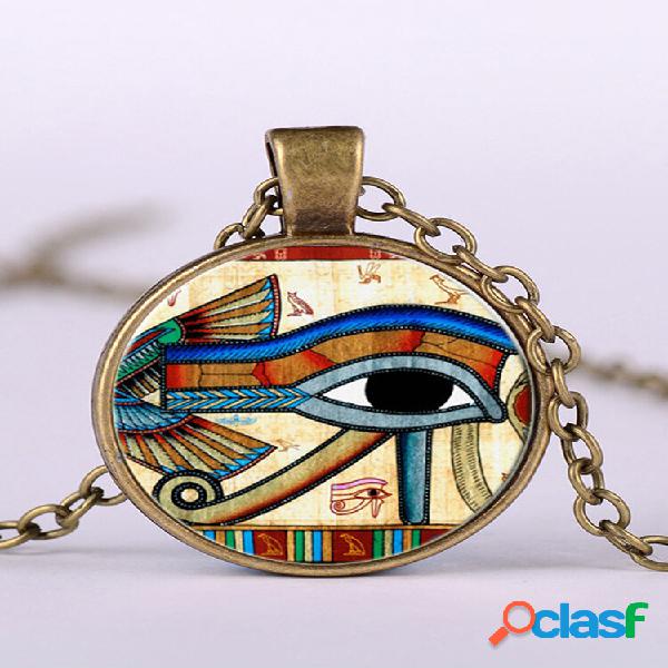 Eye Of Horus Collana con ciondolo con gemma Collana con