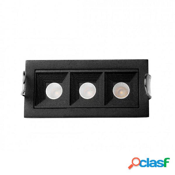 FARETTO LED INCASSO 6 W SOFFITTO MODERNO NERO LUCE 3000K