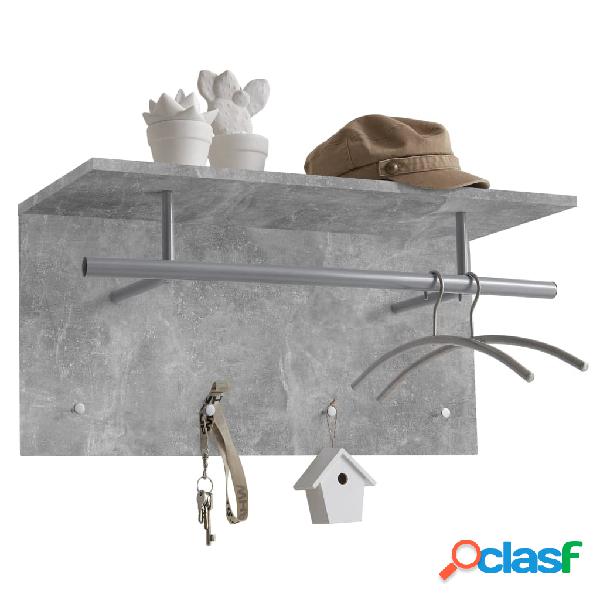 FMD Appendiabiti a Parete 72x29,3x34,5 cm Grigio