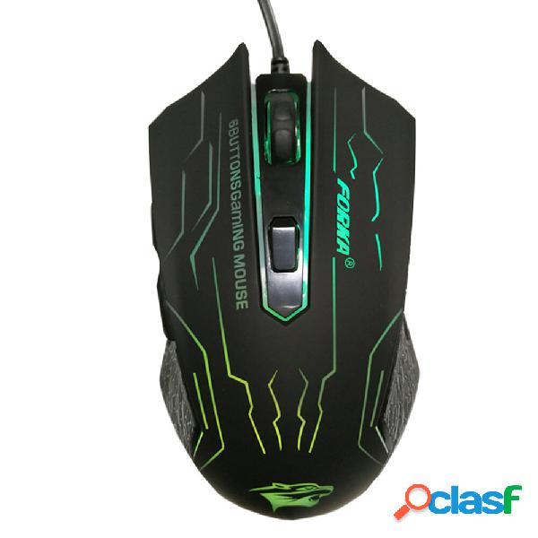 FORKA Gaming Mouse Silent Click 6 Buttons 4-Gear Adjustable