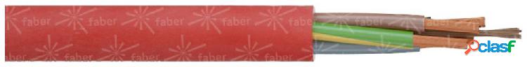 Faber Kabel 031180 Cavo per cablaggi SiHF-O 2 x 1 mm² Rosso