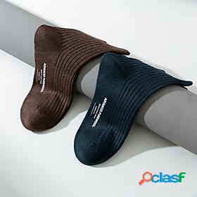 Fashion Comfort Men's Socks Solid Colored Stockings Socks