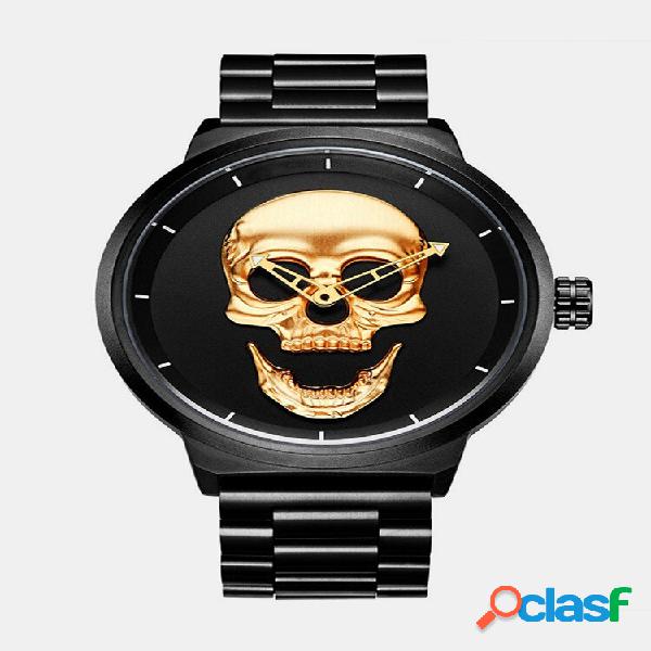Fashion Skull Men Watch Simple Style Quartz Watch Acciaio