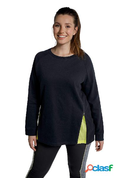 Felpa con zip, scollo a girocollo e maniche lunghe, Donna,