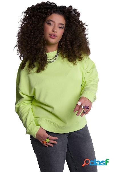 Felpa dal taglio oversize di colore fluo con scollo a