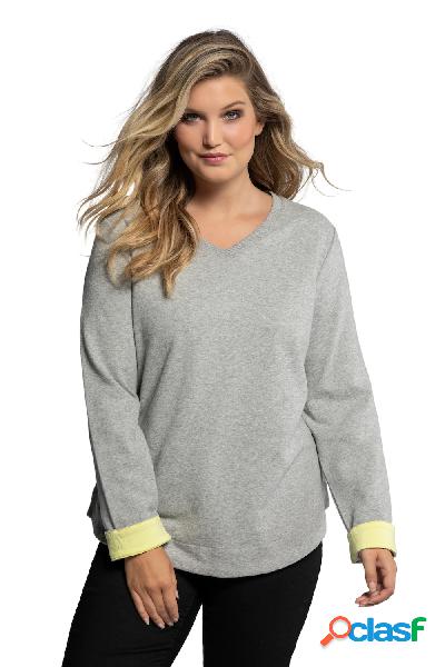 Felpa, dettagli di colore contrastante, classic, maniche