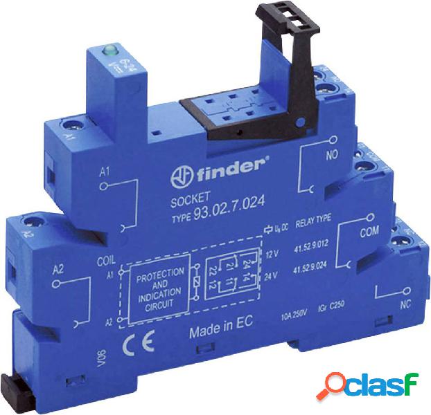 Finder 93.02.7.024 Zoccolo per relè con LED, con circuito