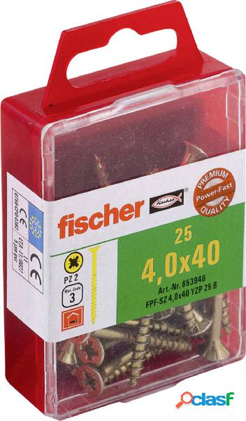 Fischer 653946 Viti testa svasata 4 mm 40 mm A croce