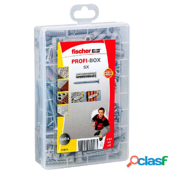 Fischer Set Tasselli con Viti PROFI-BOX SX 160 pz