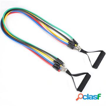 Fitness Bodyweight Workout Elastic Resistance Bands Set