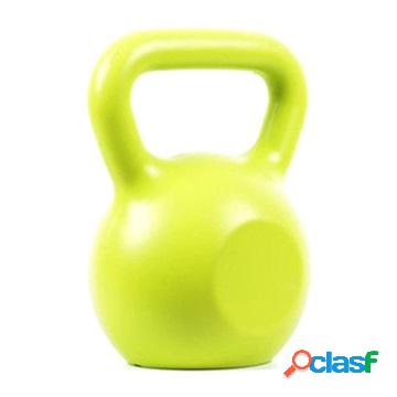 Fitness Solid Cast Iron Kettlebell - 5kg - Lime Green