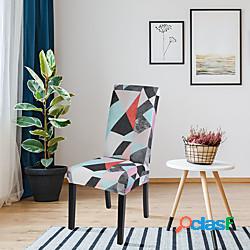 Fodera per sedia da cucina Tinta unica / Fantasia geometrica