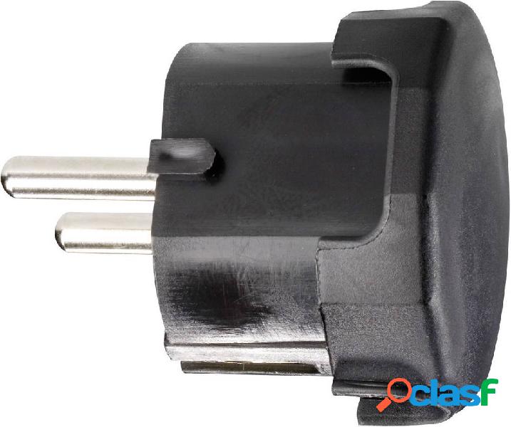 GAO 620318 Spina angolata di sicurezza Plastica 230 V Nero