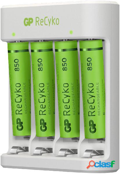 GP Batteries E411 + 4x ReCyko+ Micro Caricabatterie