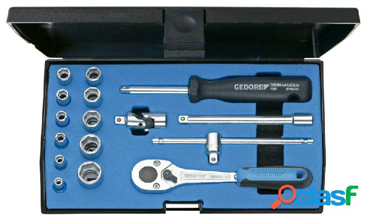 Gedore Kit di chiavi a bussola 1/4 (6.3 mm) 16 parti 6162220