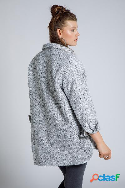 Giacca a camicia dal taglio oversize con maniche lunghe e