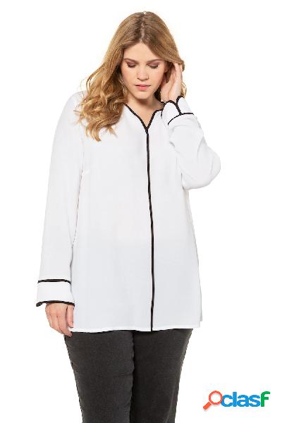 Giacca a camicia, pistagna, crêpe, Donna, Grigio, Taglia: