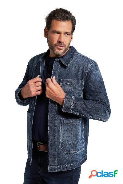 Giacca di jeans, worker style, tasche grandi, Uomo, Blu,