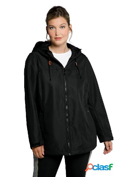 Giacca idrorepellente di softshell con cappuccio e fodera di