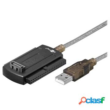 Goobay 3-in-1 USB 2.0 to SATA/IDE Link Adapter - Black